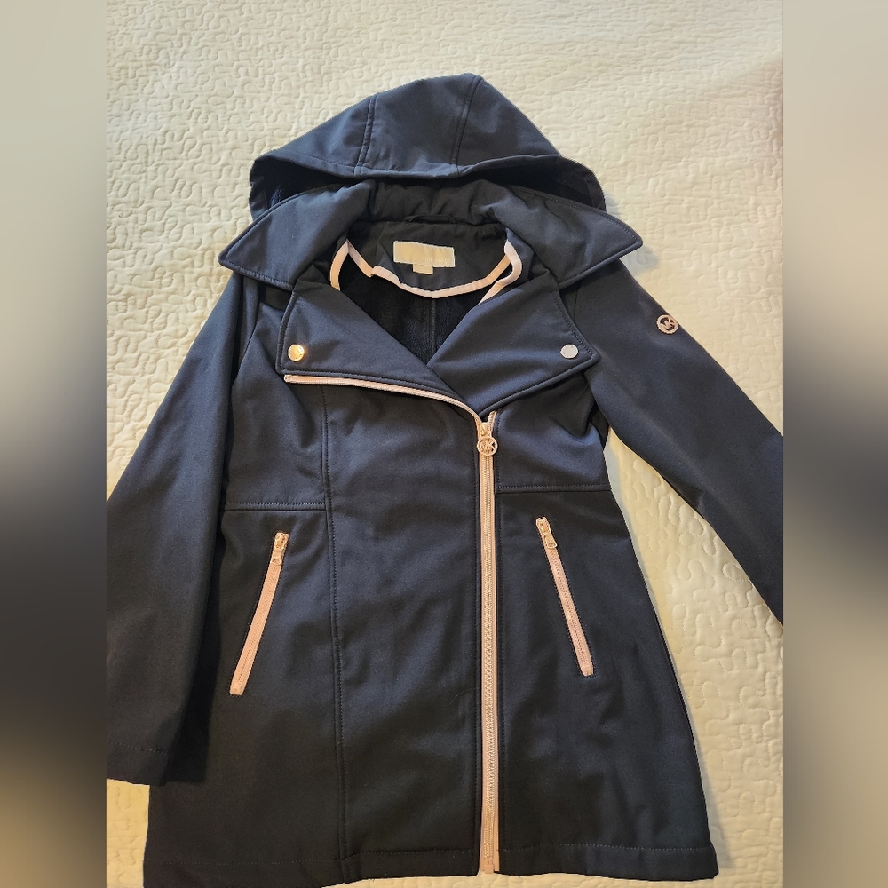 Michael Kors Long Sleeve Soft-Shell Hooded Jacket -Size 10/12